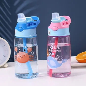 De plástico para Crianças Copo de Água de Palha de Copa, Cozinha E Bar Suprimentos Bonito Bebida Simples Copo Criativo Conveniente Copa Estanque