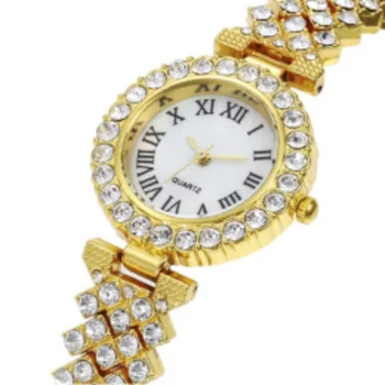 2021 a Nova moda Romana Impressão de Diamante Incrustado Senhora do Relógio É à prova d'água, Girando Watch Mulheres, Desportivo Relógio de Quartzo