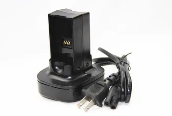 Dupla Carregador de Bateria de Carregamento Doca 2 Titulares de Ajuste para o Microsoft Xbox 360 Wireless Controller Gamepad Preto Jogos de Vídeo-Acessórios