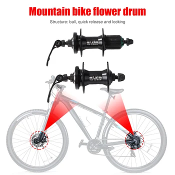 MTB Mountain Bike Dianteiro eixo Traseiro de 32 36 Furos Disco de Freio de Liberação Rápida de Bicicleta Hubs 7 8 9 10 Velocidade de Liga de Alumínio de Peças