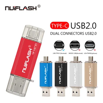 USB C Unidade Flash USB para Telefone 16GB 32GB 64GB Stick USB de 128 gb 256 GB do Disco de U para huawei TypeC Telefone/Samsung USb C telefone