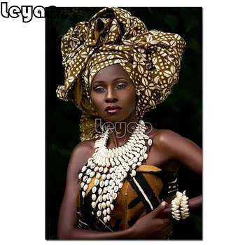 5d diamante do cristal de rocha pintura Tradicional vestuário de Mulher Africana Parede a Imagem do diamante mosaico completo bordado de diamante arte