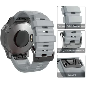 Quente 26 22mm Pulseira Para o Garmin Fenix 5X 5, Mais 3 3H 6 6X Pro Relógio de Liberação Rápida de Silicone Fácil Ajuste pulseira Pulseira de Correias