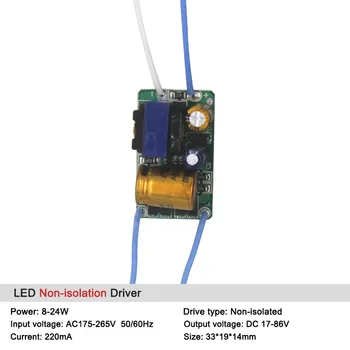 Driver de Led 8-120W de Potência do Transformador de Alimentação do Adaptador isolado Lâmpada LED Driver para Leds de Iluminação para o Ponto do DIODO emissor de luz do Bulbo da Microplaqueta