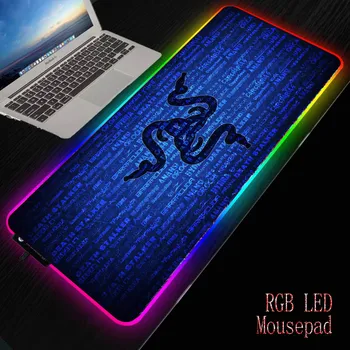 Razer RGB Grande de Jogos para PC Brilho Mouse Pad Gamer Mouse de Computador Tapete XXL Mousepad Secretária Tapete de luz de fundo do Tapete para Teclado Mause Mat