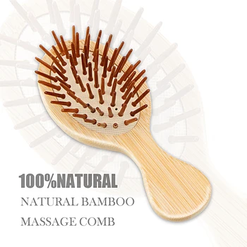 Premium Madeira Profissional Saudável Bambu Escova De Cabelo De Evitar A Perda De Cabelo Melhorar O Crescimento Do Cabelo Pente De Massagem, Escova Pente De Viagens