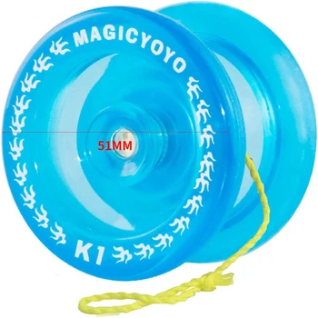 MAGICYOYO Cristal Azul K1 Ágil Yoyo Bola, 3 Cordas+Luva+Yoyo Saco de Presente