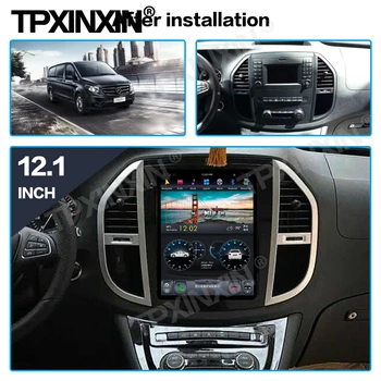 128G Tesla Carplay Android 9 auto-Rádio de 2 Din Receptor Estéreo Para a Mercedes-Benz Vito 2016 2017 2018 2019 GPS Unidade de Gravador de Áudio