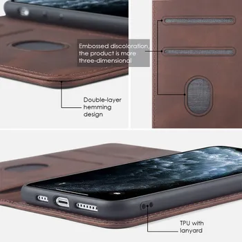 Flip Case para iPhone 11 12 Mini Pro X XS Max XR 6 6 7 8 Plus SE de 2020 Carteira de Couro Telefone Sacos de Cobertura Suporte de Couro Coque Funda