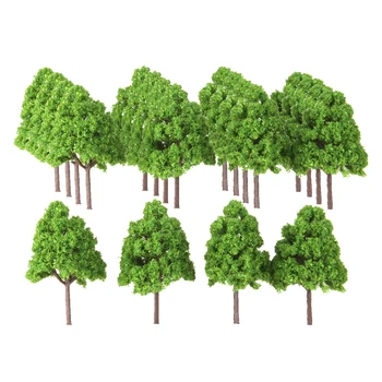 25Pcs Modelo Plástico Árvores de caminhos-de-ferro Park Street PAISAGEM 1/150 N