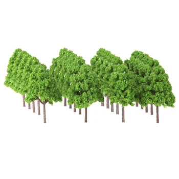 25Pcs Modelo Plástico Árvores de caminhos-de-ferro Park Street PAISAGEM 1/150 N