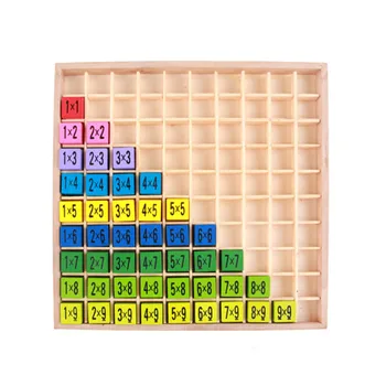 10*10 Figura Blocos Bebé a Aprender Brinquedos Educacionais de crianças Montessori Brinquedos de Madeira 99 Tabela de Multiplicação de Matemática Brinquedo Presentes Brinquedos para as Crianças