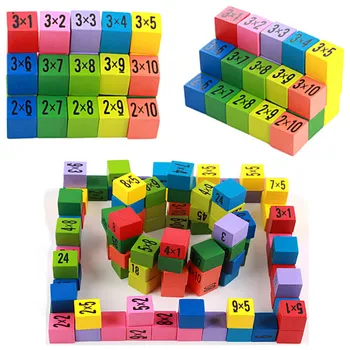 10*10 Figura Blocos Bebé a Aprender Brinquedos Educacionais de crianças Montessori Brinquedos de Madeira 99 Tabela de Multiplicação de Matemática Brinquedo Presentes Brinquedos para as Crianças