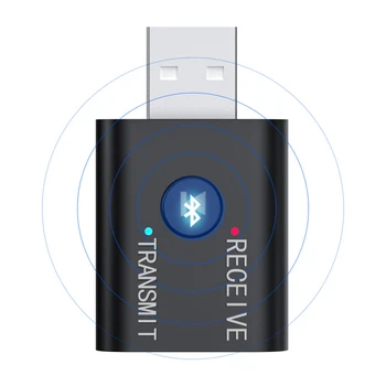 Aux Mini Sem Fio Bluetooth Adaptador Receptor 5.0 Transmissor De Áudio Estéreo Bluetooth Dongle Usb Aux De 3,5 Mm Para Laptop Tv Pc