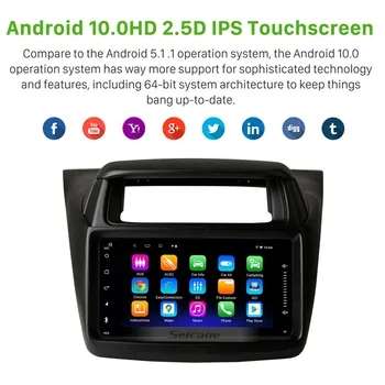 Seicane de 7 polegadas Android 10.0 2+32G auto-Rádio Estéreo GPS Para MITSUBISHI PAJERO SPORT Triton Navegação 2Din com Sistema wi-FI