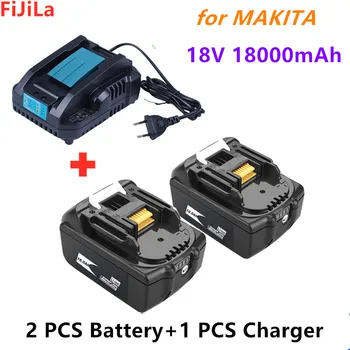 2021 Novo 18V 18Ah Bateria Recarregável 18000mah LiIon Substituição da Bateria da Ferramenta de Poder de Bateria para MAKITA BL1860 BL1830+4A carregador