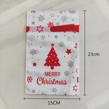 10pcs Feliz Natal Decorações para a Casa de Papai Noel Árvore de Natal de Sacos para Embalagem de Sacos de Doces de Natal Natal 2021 Decoração de Casa