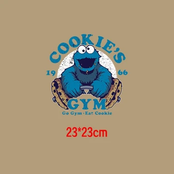 Multa de Sesame Street Ferro na Transferência de Calor de desenhos animados Anime Cookie Monster Patches para Roupas Bert Ornamentos Listras Adesivos