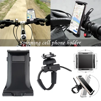 Grande Tamanho Ajustável de Bicicleta Tablet Titular de Ciclismo do Telefone Móvel Fivela de Suporte para Montagem em Bicicleta de Guidão Célula de Suporte para Equipamentos de GINÁSTICA