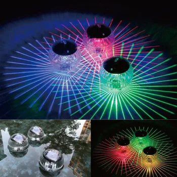 Luz flutuante Disco do DIODO emissor de Luz Solar, Piscina Impermeável LED Alimentação Multi Mudança da Cor da Água Deriva Lâmpada Para o Quintal Jardim