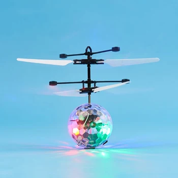 Luminosa de Luz-até Brinquedos com iluminação LED Magia Voando Bola de Detecção de Cristal Bola Voando de Helicóptero de Indução de Aeronaves Brinquedos,Mão de Vôo