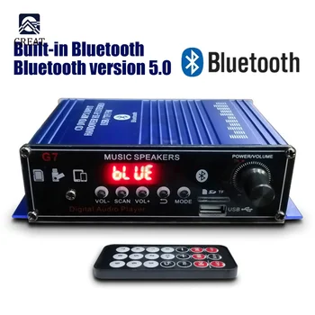 12V 400W 2.0 Canais de som hi-fi Amplificador de Áudio Bluetooth Casa Fidelidade Amplificador Para Microfone SD USB FM Amplificador de Casa