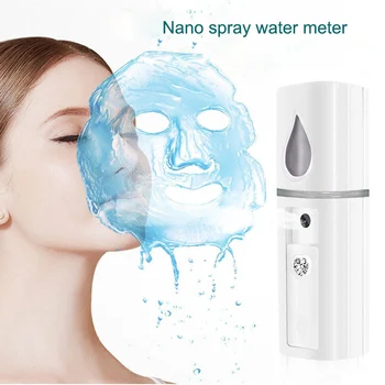 Beleza Pulverizador Facial Máquina de Vapor Ultra Hidratante de Massagem Com Espelho MH88