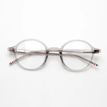 Thom Marca Retro cinza do Quadro Óptico de Óculos de grau Armação de Homens, Mulheres Acetato de Óculos com Caixa Original
