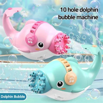 Dolphin Gatling Máquina De Bolha De Arma De Brinquedo Multifuncional Automática Bolhas De Ventilador Elétrico Bolha Maker Com Ventilador Fresco De Verão