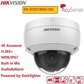 Hikvision 4K Câmera IP DS-2CD2186G2-ISU AcuSense de 8MP POE IR IP67 Rede de Vigilância Fixa Doom Built-in Microfone CFTV