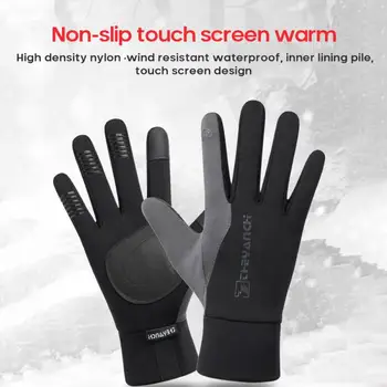 Unisex Luvas Touchscreen De Inverno Térmica Quente De Esqui Acampamento Ao Ar Livre Caminhada De Moto Permeável Luva Sport Dedo Da Tampa Do Lado