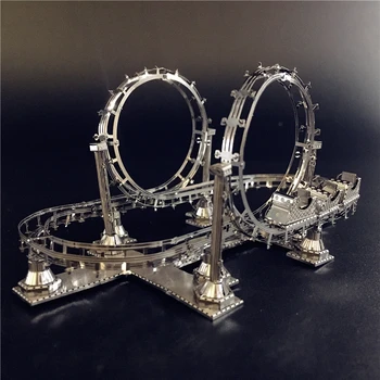 Ali-de Primeira em 3D de Metal Montagem do Quebra-cabeça Kits de Modelo de Diversões do Roller Coaster Instalações de Puzzle Originalidade Coleção Playground Brinquedos