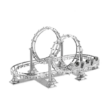 Ali-de Primeira em 3D de Metal Montagem do Quebra-cabeça Kits de Modelo de Diversões do Roller Coaster Instalações de Puzzle Originalidade Coleção Playground Brinquedos