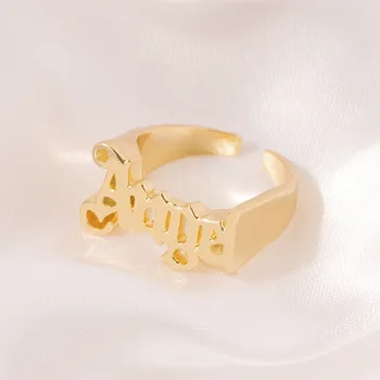 Velho novo tipo de Letra em inglês Ring Anjo para as Mulheres do Anel da Liga de Ouro de Cor Anéis Feminino Anéis de Jóias de Moda 2020 Vendas Diretas da Fábrica