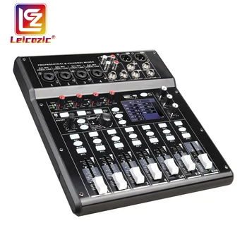 Leicozic Profissional 8-Channel Mixer Digital +48V Phantom Power da mesa de Mistura DJ Equipamento de Áudio Pro Live Performance no Palco