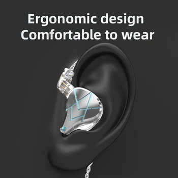 O mais novo KZ ASX Fones de ouvido com Fio 20BA Unidades Equilíbrio Amador hi-fi de Baixo No Ouvido Earbuds de Cancelamento de Ruído Esporte Monitor Jogo de Fone de ouvido