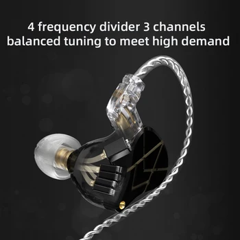 O mais novo KZ ASX Fones de ouvido com Fio 20BA Unidades Equilíbrio Amador hi-fi de Baixo No Ouvido Earbuds de Cancelamento de Ruído Esporte Monitor Jogo de Fone de ouvido