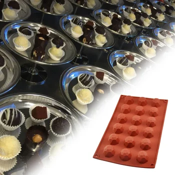 Acessórios de cozinha Pudim de Molde Exclusivo De 18 de Grade DIY de Silicone de Chocolate, Geléia de Sushi de Gelo Sobremesa Molde de Ferramentas de Cozimento