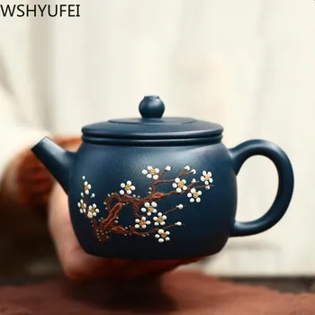 Yixing chá de panela de barro roxo bule de chá Chinês artesanal Zisha conjunto de Chá minério Cru personalizado Autêntica Teaware cerimônia do Chá presentes 180ml