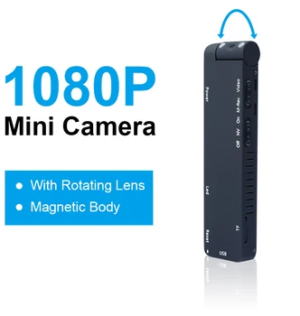 Mini HD 1080P Câmera Digital Micro Magnético Corpo da Câmera Câmera Instantânea de Detecção de Movimento Gravação de Loop Câmera de vídeo