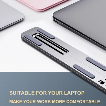 De alumínio Suporte de computador Portátil Macbook Dobrável Suporte para Laptop Notebook Ajustável Suporte Dell iPad pro Rack para Não Escorregar de Refrigeração