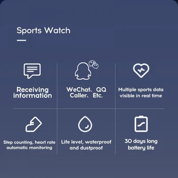 Novo Esporte Relógio Monitor de Sono Sedentários Informações Empurrar Lembrete Homens Eletrônico Pulseira Bluetooth Compatível com IP67 Impermeável