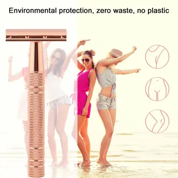 Porable Navalha Ecológica Zero De Resíduos De Plástico E Livre De Borda Dupla A Navalha De Aço Inoxidável Manual Máquina De Barbear
