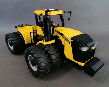 Legoins tecnologia bloco de construção moc-30383 challenger mt965e 8 controle remoto trator de engenharia de montagem de veículos de brinquedo de menino de presente