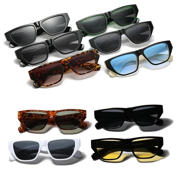 ENTÃO,&EI Retro Pequenos Óculos estilo Olho de Gato Mulheres Tendências Gradiente de Óculos de Marca de Designer de Moda, Homens-Leopardo Óculos de Sol com Tons UV400