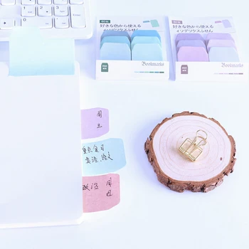 60sheets/muito Colorido Gradiente Japonês Sticky Note Memo Pad Office Planejador Adesivo Papel da Escola material de Escritório