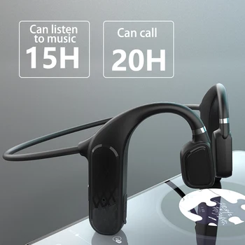 WirelessBluetooth compatível com o Osso Condução Forma de Fones de ouvido Execução Fones de ouvido Sport Impermeável Abrir-Ouvido Para a Condução de Bicicleta