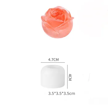 Verão 3D Flor de Rosa Cubo de Gelo Molde Stereo Rose Molde de Bolo Mousse de Silicone de Grau Alimentar Moldes de Picolé Molde