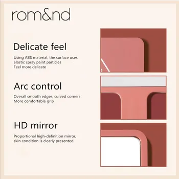 Romand Portátil Espelho de Maquiagem de Acrílico Redondo e Quadrado Espelho de 2,75 Polegadas de Cosméticos Mão de MINI-Espelho Senhoras Espelho de Maquilhagem