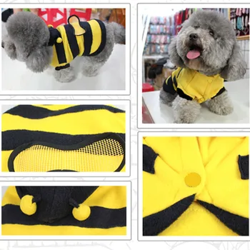 Gato Cão Roupa Bonito Bumble Bee Vestir Traje de Vestuário Casaco de Roupas para animais de Estimação FBS889